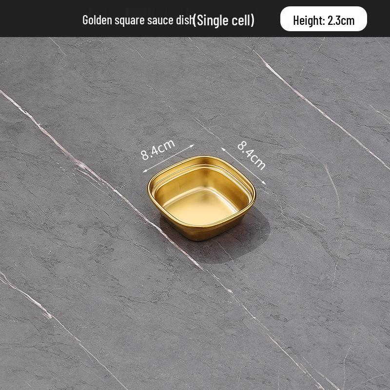 304 Stainless Steel Korean Multi-Compartment Seasoning and Dipping Sauce Dish for Restaurants and Hot Pots