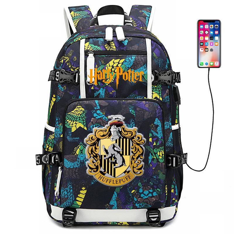 Magic School Usb Student School Bag Harry Potter Backpack Men'S And Women'S Casual Travel Bag