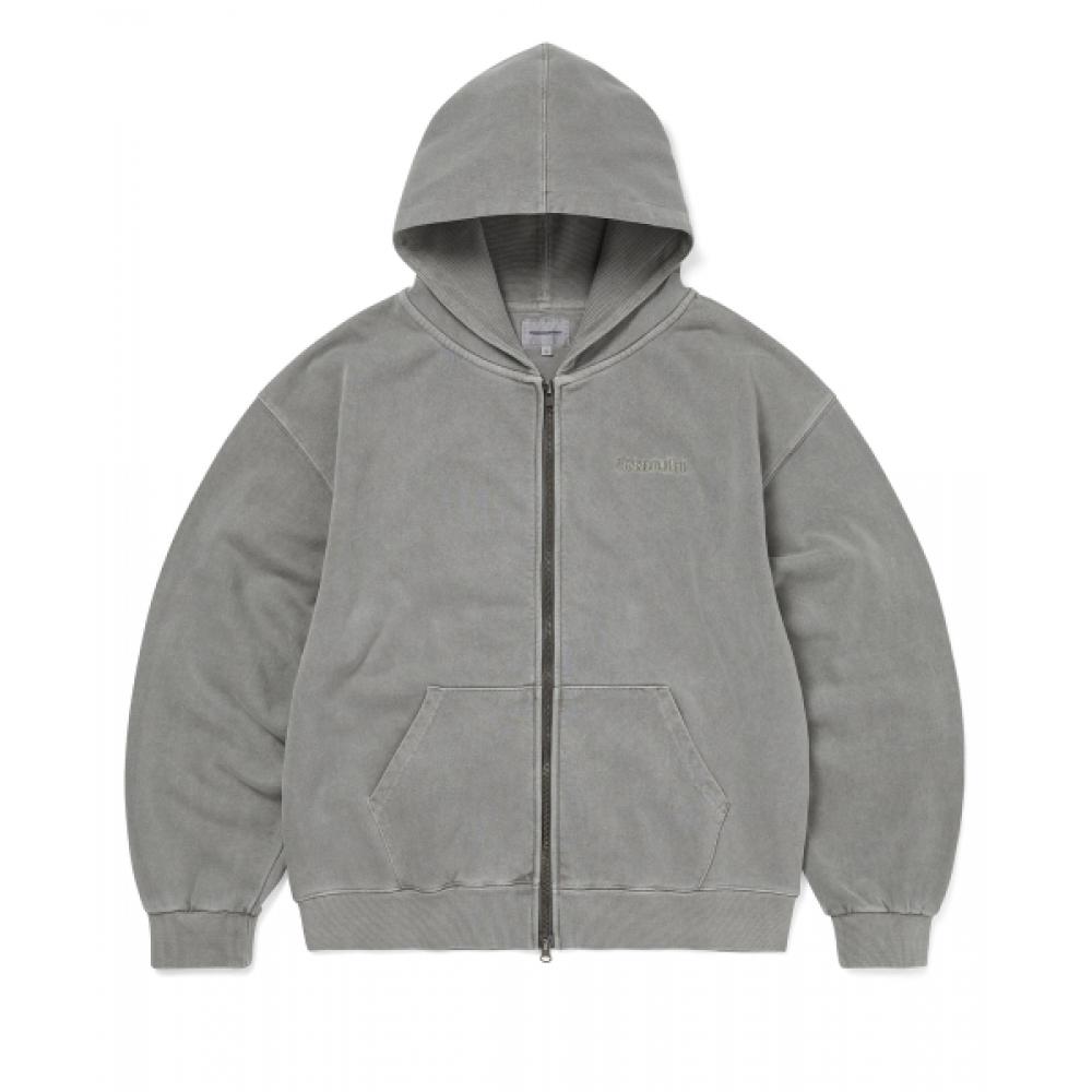 Thisisneverthat Толстовка на молнии с вафельной подкладкой Темно-серая S