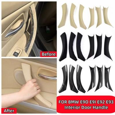 6PCS For BMW E90 E92 E93 325i 328i 335i Interior Door Handle Panel Trim Cover