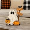 Ghost Pattern Pumpkin Ghost Ornament Handmade Halloween Pumpkin Ornament  Party Supplies