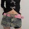 Y2k Butterfly Belt Korean Style Female Cummerbunds Retro Metal Buckle Belt  Decorative Jeans