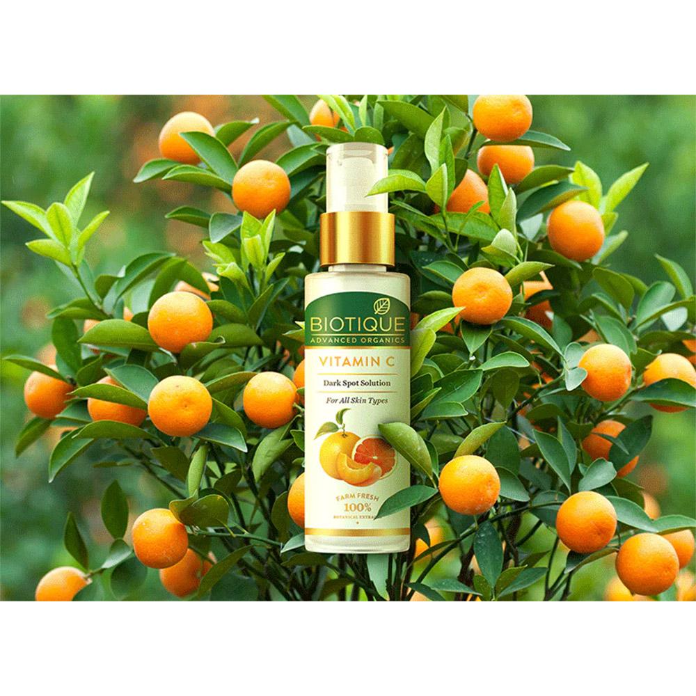 Biotique Vitamin C Serum 30ml For Dark Spots & Glowing Skin | Brightening, Anti-Aging, Even Tone | Paraben Free