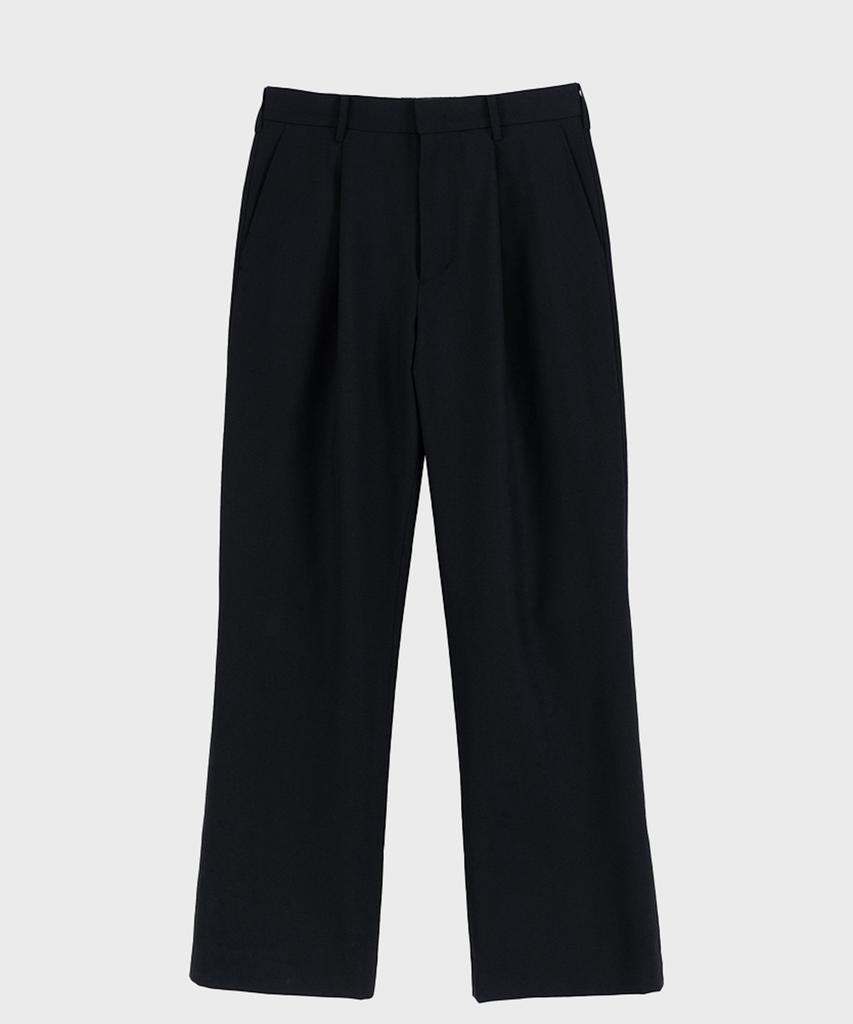 PREF Black Flared Tropical Wool Trouser