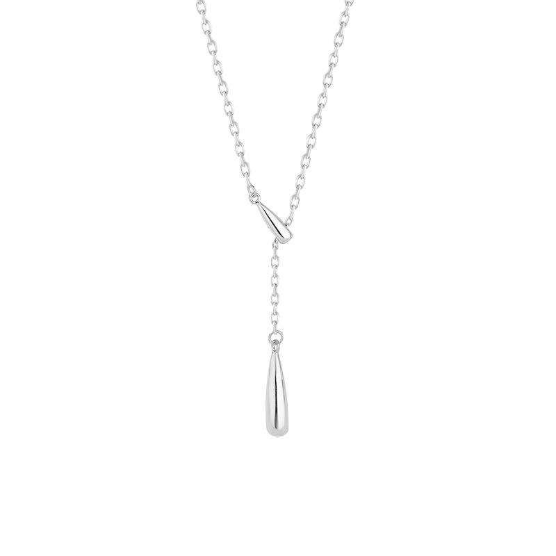 Water Drop Necklace for Women's New Light Luxury Niche Design Necklace Simple and Cold Style
