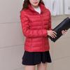 Women's Minimalist Solid-Color Down Jacket with Stand Collar Lightweight Style Plus Size Available