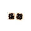 Geometric Black Zirconia Square Stud Earrings for Women - Elegant & Luxurious Ear Jewelry, New 2025 Style
