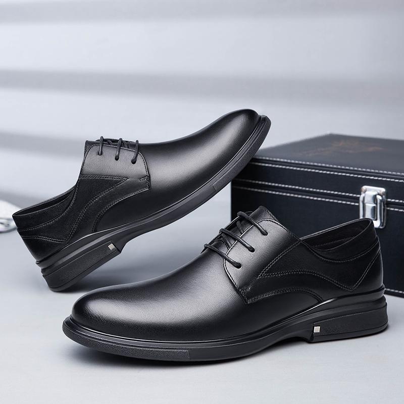 Fashion Comfortable Casual Oxfords Footwear Anti-Slip Male Business Dress Flats All-match Walking Shoes Handmade Real Leather Men Shoes