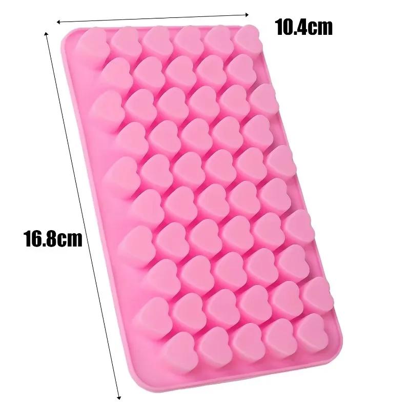 3D Heart Shape Silicone Candle Mold Kitchen Food Grade Mini Love Ice Tray Candy Cake Chocolate DIY Baking Mould Party Decor Gift