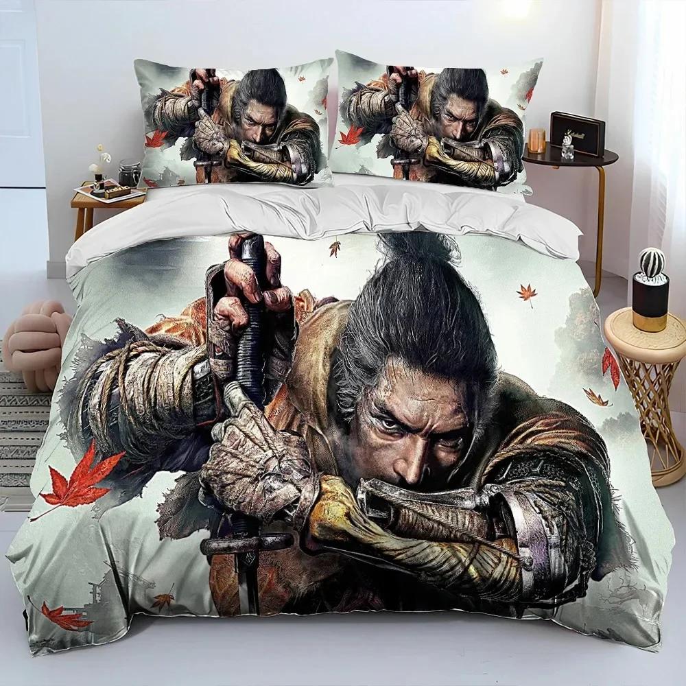 3D Sekiroshadows Die Twice Game Comforter Bedding Set Printed Duvet Cover Pillowcase Single Double Queen Super King Size Sets