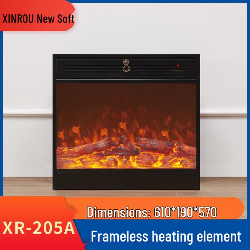 Decorative Flame Electric Fireplace Heater: Built-In Home Simulation