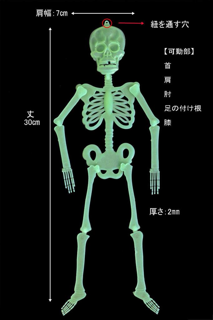 Svítící Kostra Panenka 30cm Sada 3 Luminous Skeleton Toy Party Room Autodekorace Hororová Figurka