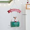Christmas Festival Wrought Iron Tree Ornaments: Santa Claus & Reindeer Hanging Decor