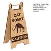 Katzen Erbrochenes Schild Lustiges Holzschild Katzen Erbrochenes Vorsicht Schild Büro Schreibtisch Erbrechende Katze Schild Streich Geschenk für Kollegen Katzenbesitzer