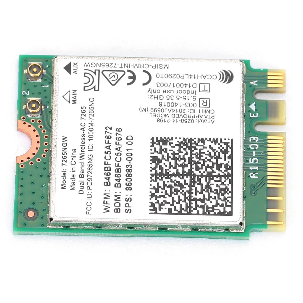 Wireless Network Card 7265NGW 7265AC Dual Band M.2 Interface Bluetooth 4.0 Computer Supplies