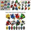 Ninjas Character Motorcycle Toy Set 8 Pieces Creative Brain Building Blocks