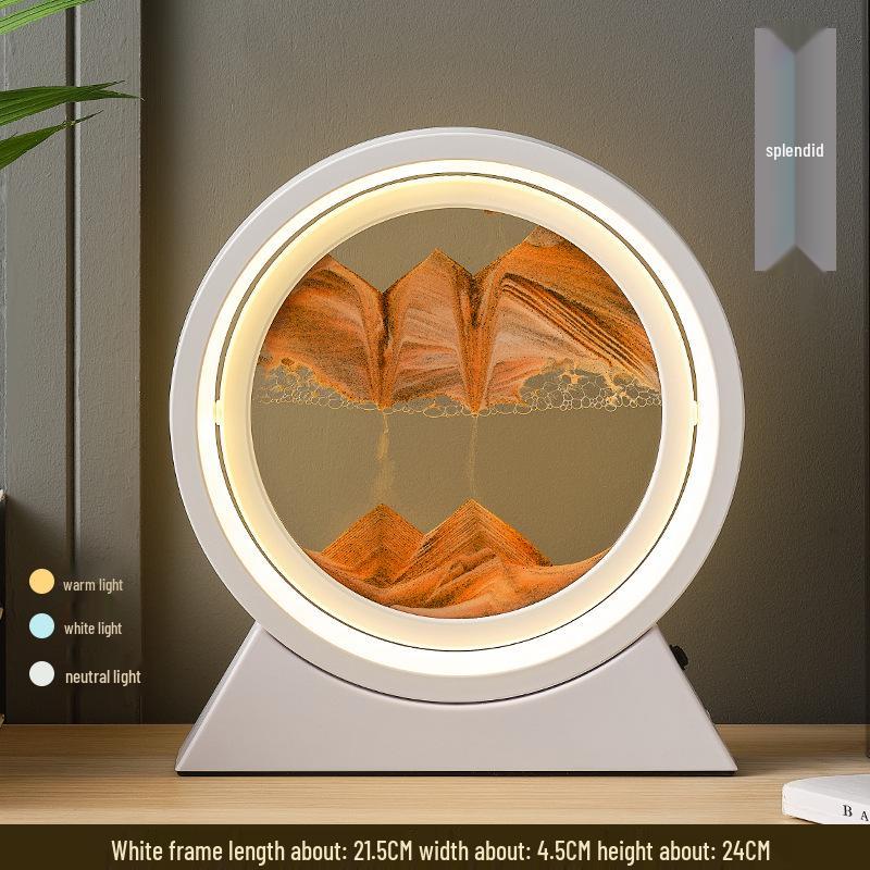 3D Quicksand Night Lamp: Creative Glass Table Light & Ornament Gift