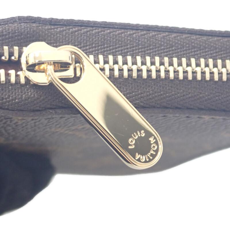 Louis Vuitton M60067 Coin Case Brown Monogram Canvas Women
