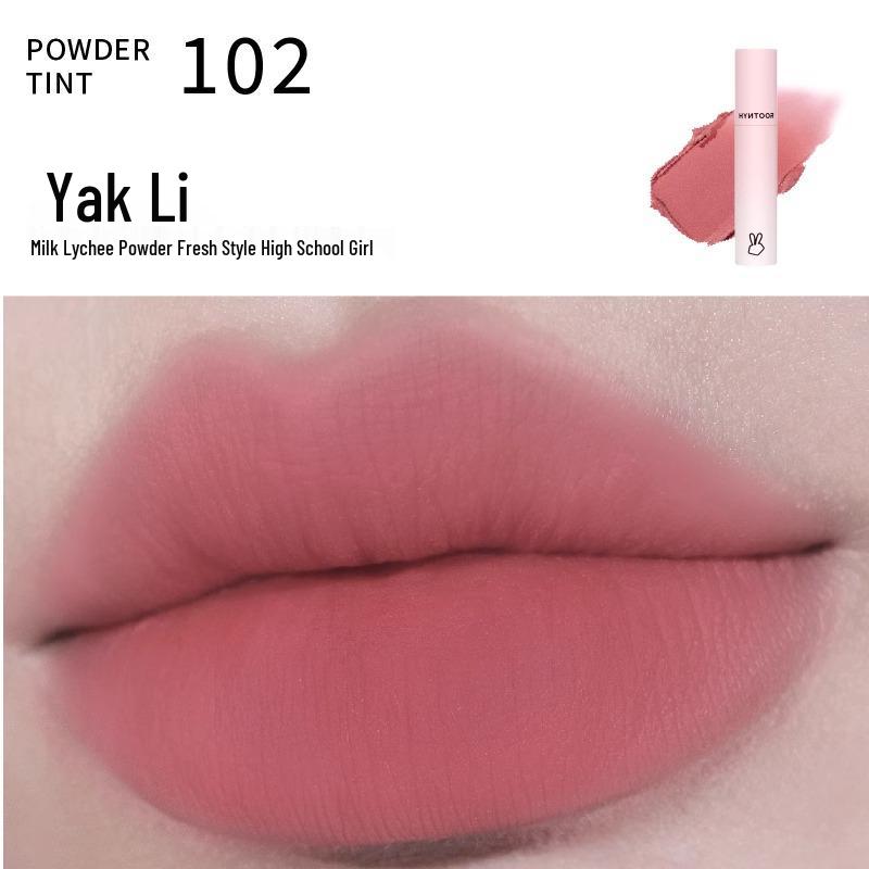 HYNTOOR Black Rabbit Matte Mist Macaron Lipstick – Student-Friendly Lip Gloss