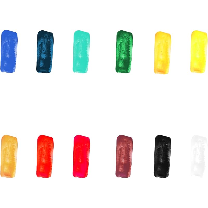 Camlin Kokuyo Artist 5ml Water Color Set - 12 Shades (Multicolor) 0.16 Fl Oz (Pack of 12)