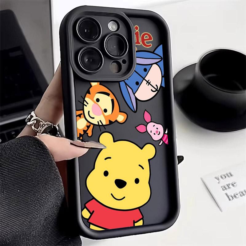 Winnie Pooh Friends Cute Phone Case For iPhone 17E 11 12 13 14 15 16 17 Pro Max Fundas 17 Air Plus 16e Mini Silicone Back Cover