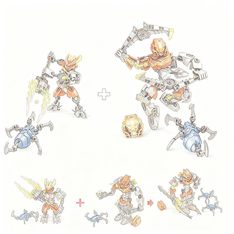 Bionicle Series Skull Warrior Mask Maker Building Blocks Anime Action Figures Soldier Warrior Bricks Toys For Boys Kids Gifts