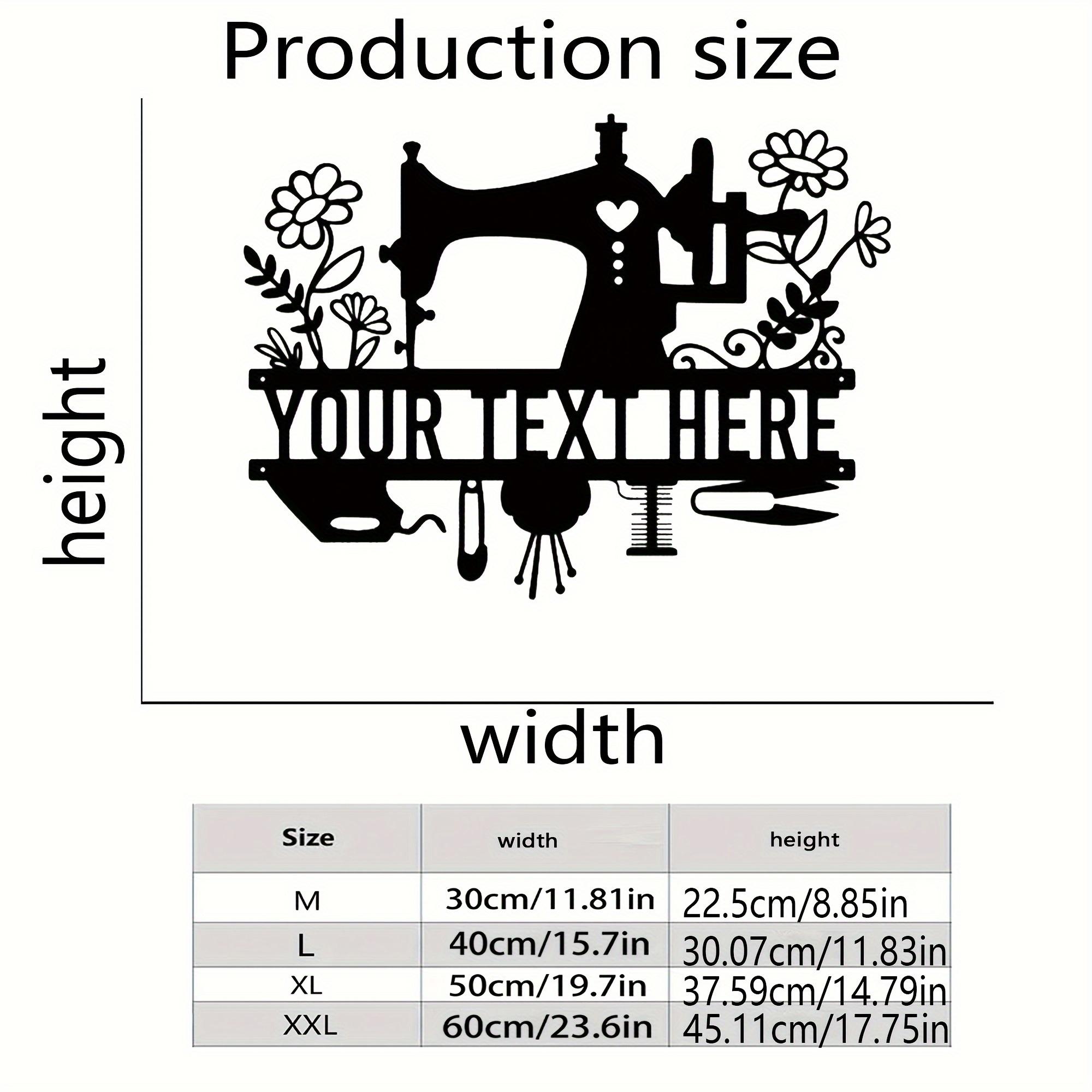 

Custom Made Metal Sign Sewing Machine Silhouette Wall Art Home Door Outdoor Party Decor 30cm