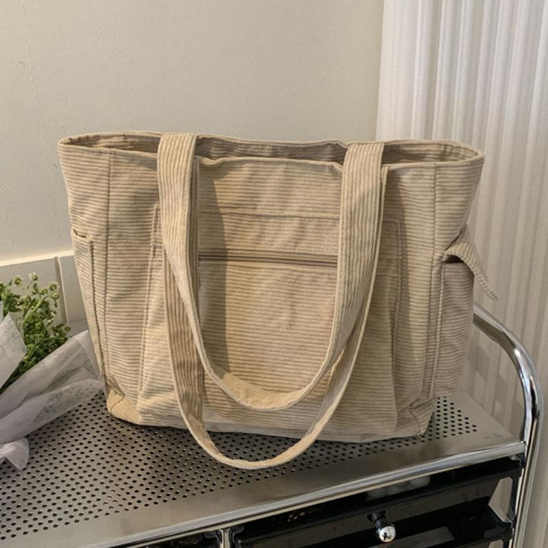 College Students Commuting Class Large Capacity Handheld Bag Large Bag Female 2026 New Canvas Bag One Shoulder Tote Bag