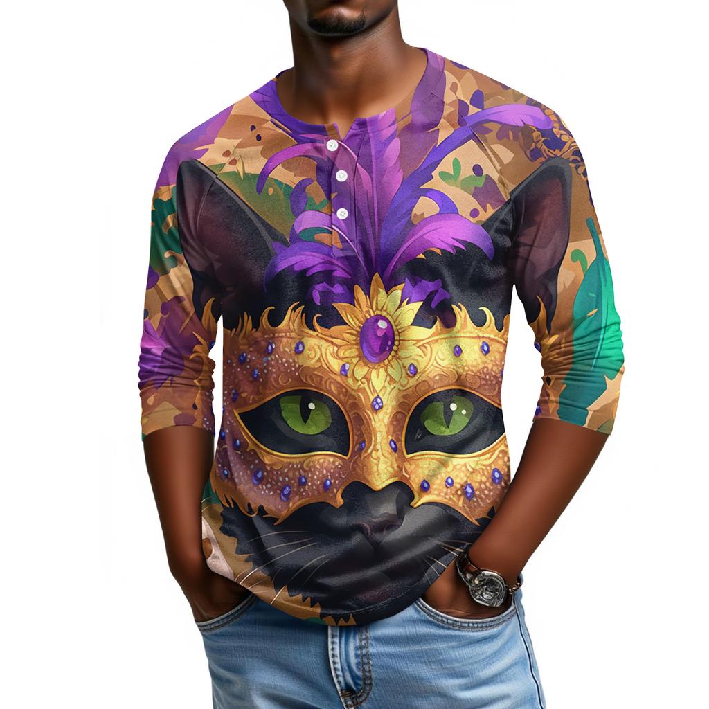 Men's Raglan Sleeve Three-quarter Sleeve Top