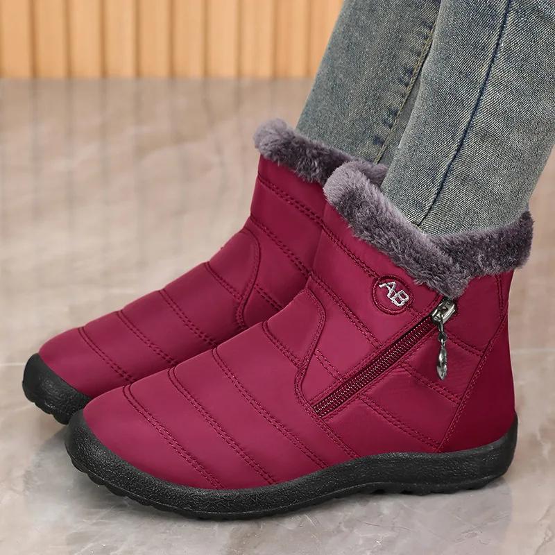 Cotton Shoes Winter Large Size Cotton Boots Men's and Women's Same Thickened Boots Outdoor Sports Warm Snow Boots