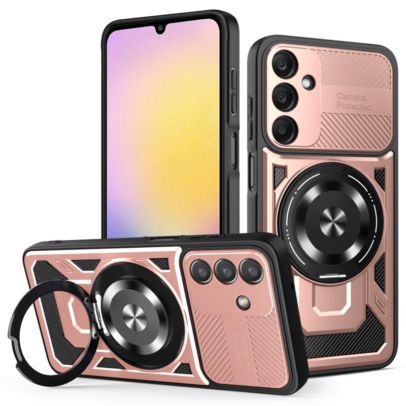 Luxury Magsafe Magnetic Wireless Charging Armor Case For Samsung Galaxy A36 A26 A25 Military Finger Ring Holder Protective Case