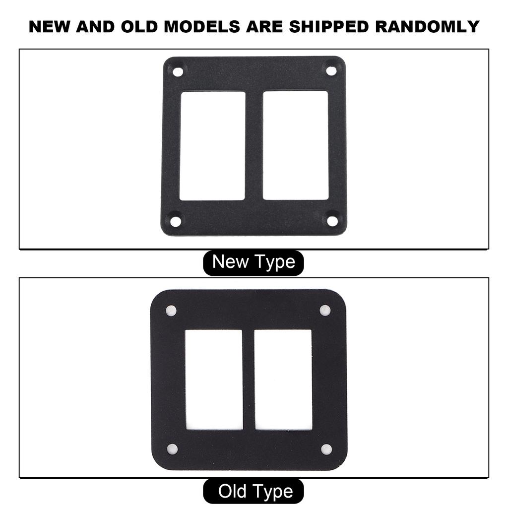 2 Way Black Aluminum Durable Car Trailer Boat Rocker Switch Panel Housing Holder
