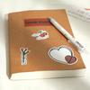 Heeton A5 Lined Kraft Paper Notebook with Stickers