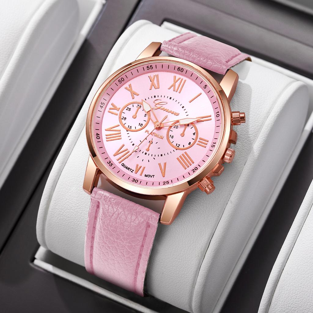 Xiaomi Fashion Leather Strap Women Quartz Wristwatch Ladies Casual Roma Dial Watch Reloj Mujer Girls Clock Gift (Without Box)