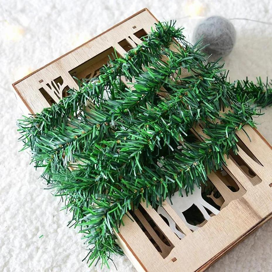 1 Pcs 5.5M Christmas Decoration Garland Christmas Tree Ornaments Green Cane Party Supplies Home Decor