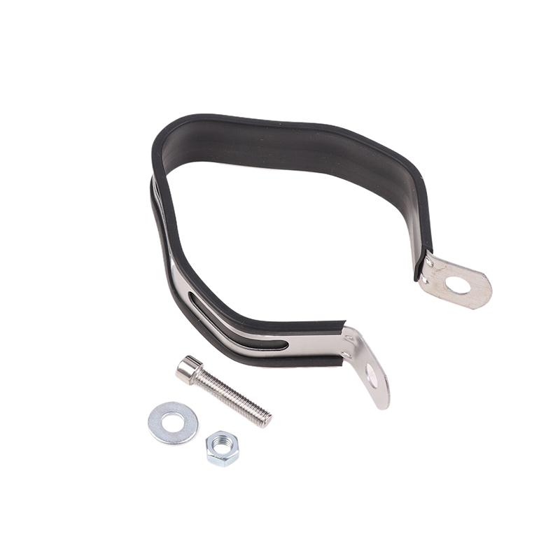 Motorcycle 60.5Mm Exhaust Pipe 51Mm Muffler Universal Fixed Circle Carbon Fiber Holder Clamp Fixed Ring Support Bracket