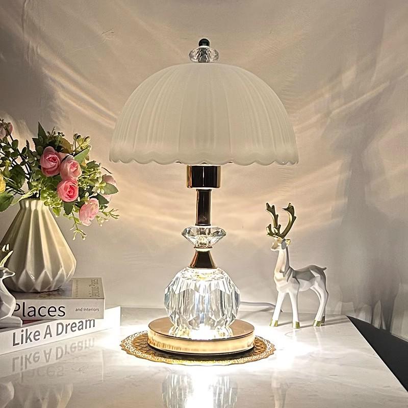 2025 K9 Crystal Desk Lamp: Elegant, Stylish Bedside & Study Light for Home & Weddings