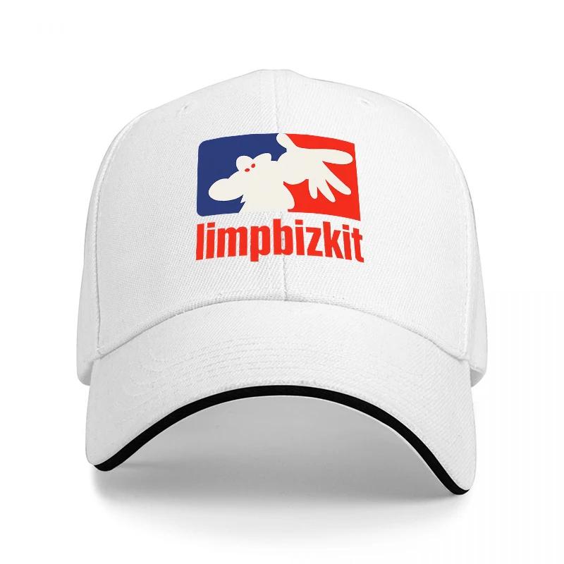 Limp Bizkit Logo Baseball Cap Classic Black Hat with Red White and Blue Design Inspired by Style Music Band Merchandise