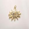Trendy Sun Pendant Copper Gold-Plated Drip Oil DIY Jewelry: Necklace, Bracelet, Earring Accessories for Women