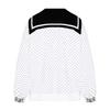 2026 Unisex Oversized Crewneck Sweatshirt With Cat Embroidery Polka Dot Print College Style