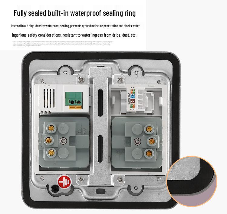 Multifunctional Flip-Open European/German/British Standard Floor Socket