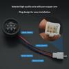 4 Wires 2 In 1 Electric Car Horn 1/3Pcs 48V 60V with LED Black Steering Buzzer for E-bike Daily Use