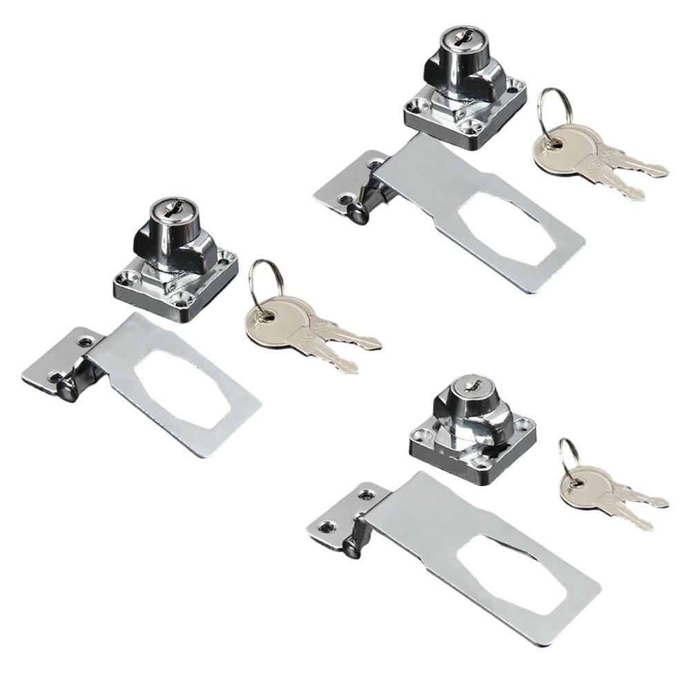 90 Degree Refrigerator Lock Drawer Lock Cabinet Door Lock Wardrobe Buckle Lock Anti-Theft Household Security Cam Lock Hardware