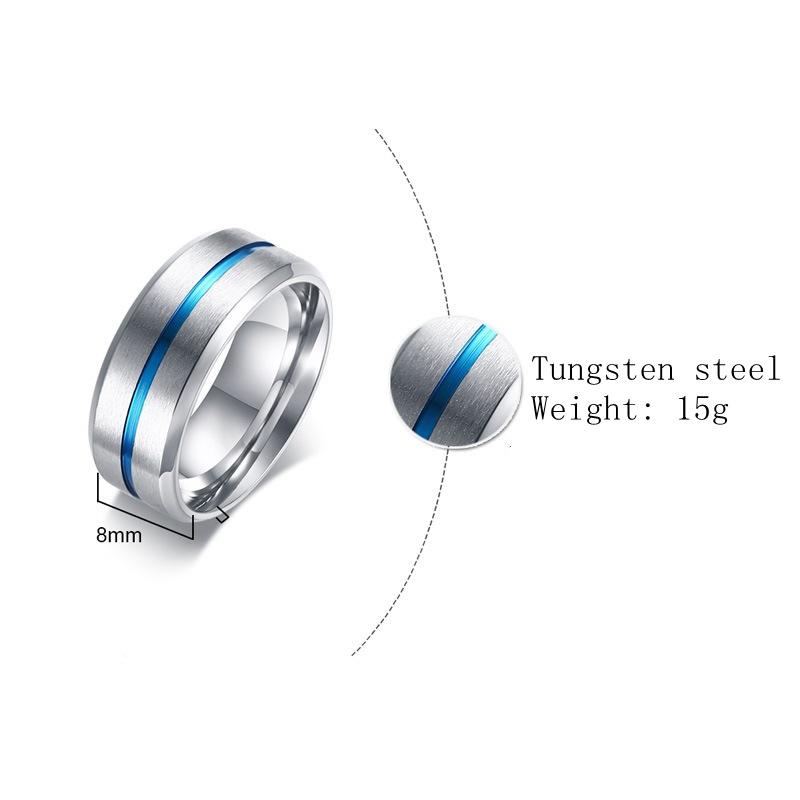 European and American Popular Men's Jewelry 8mm Frosted Men's Ring Ring