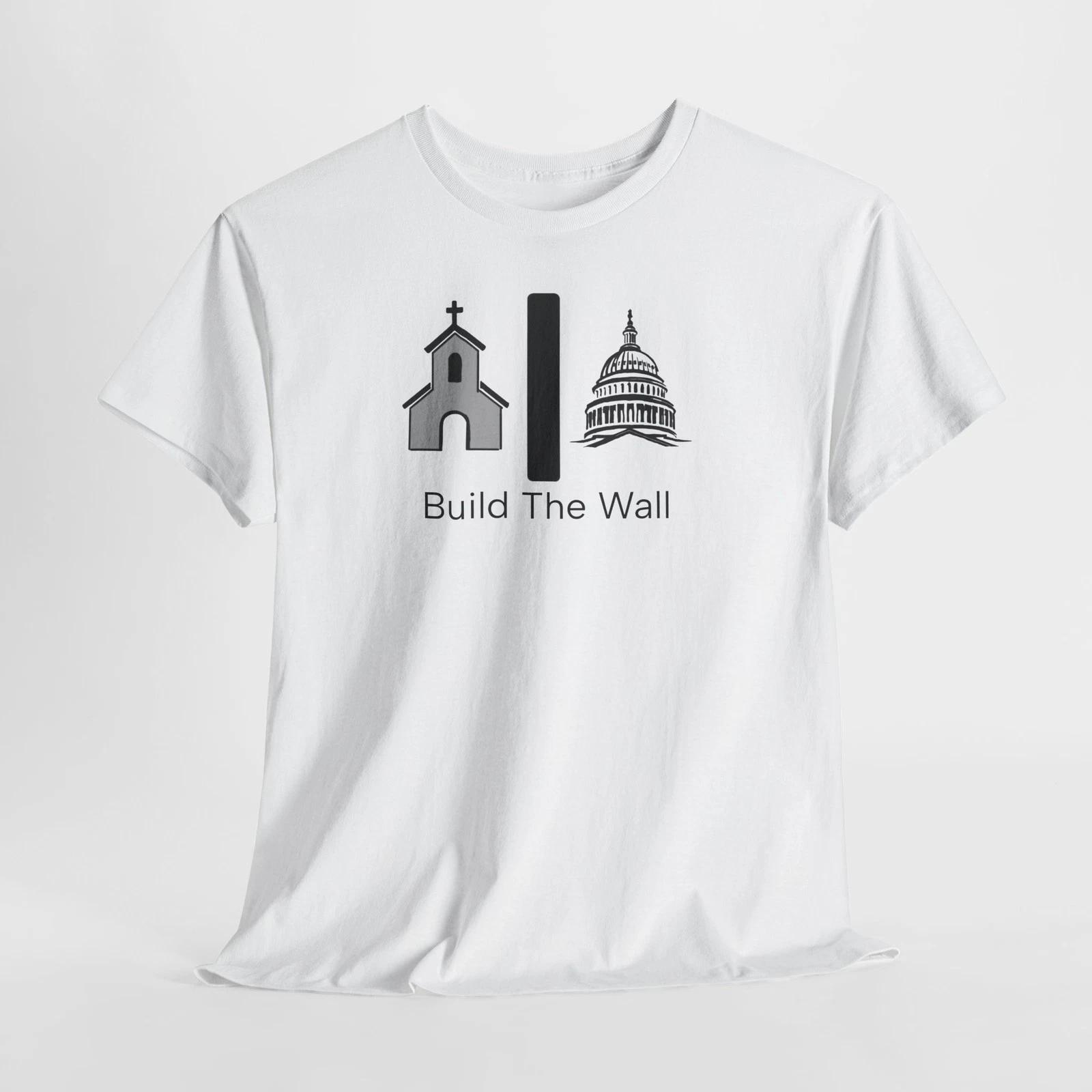 

Build The Wall Between Chruch and State Unisex Heavy Cotton Tee Protest Shirt M