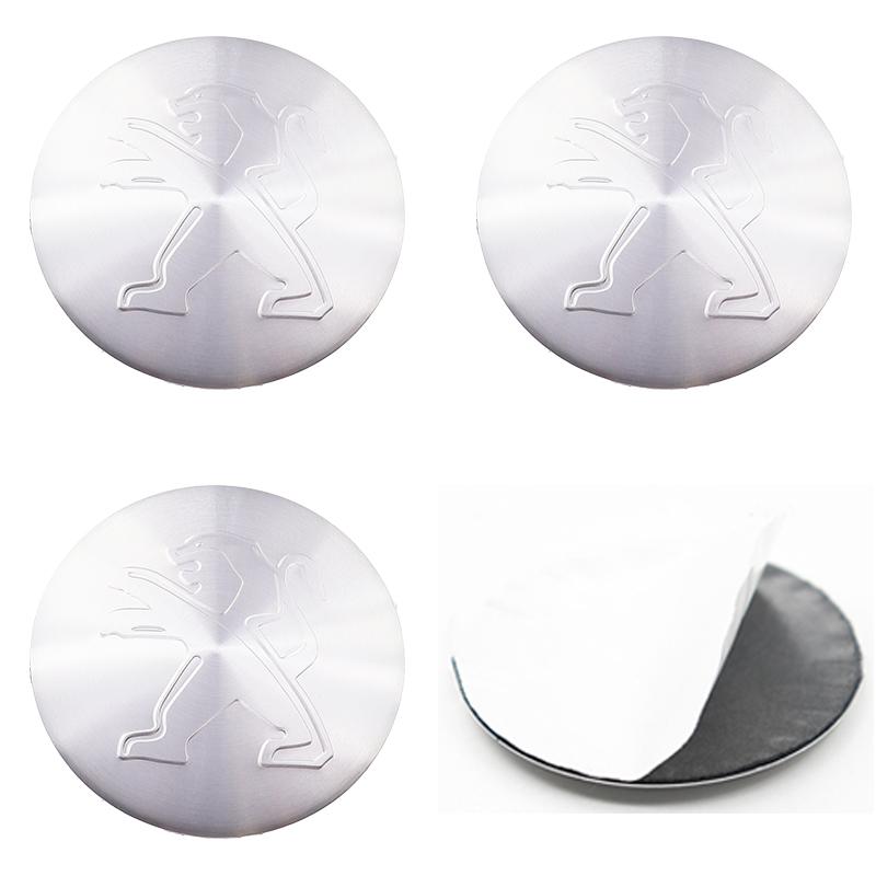 4pcs 54mm 56mm 60mm 65mm Peugeot Car emblem Wheel Center Hub auto Rim refit dust-proof badge covers sticker styling accessories