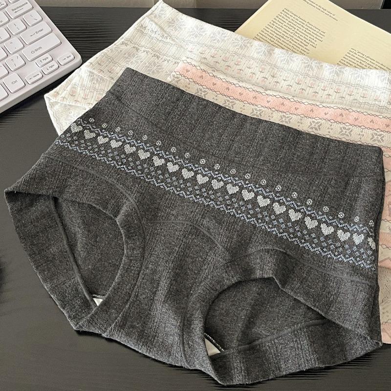 Women's Spring and Autumn Cotton 10A Antibacterial Extended Crotch Full Hip Free Hip Boxer Briefs Panties