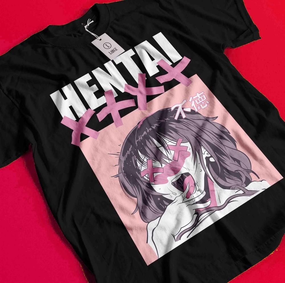 

Ecchi Style Top Japanese Manga Graphic Tee Streetwear Unisex Anime Girl T-Shirt BB015 S