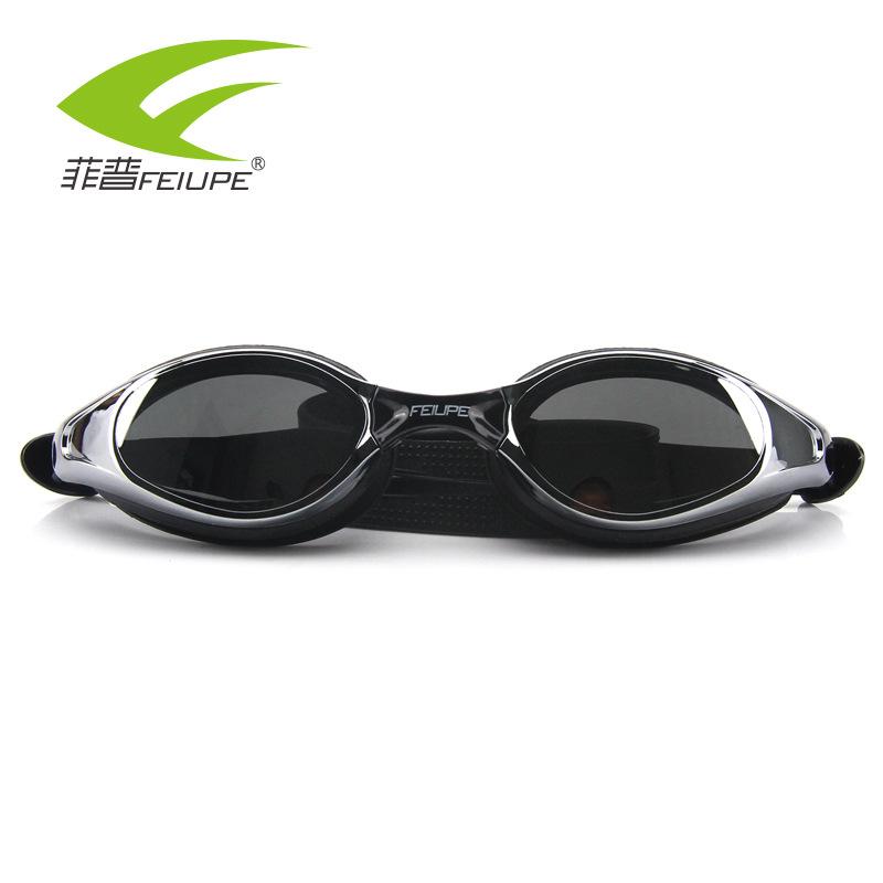 Electroplated large-frame swimming goggles, casual waterproof and anti-fog swim goggles Men s and women s swimming goggles Anti-fog genuine swimming чёрный