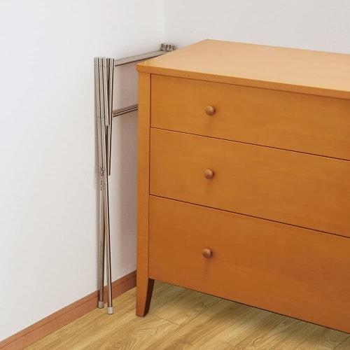 Bestco Stainless Steel Small Item Drying Rack, Lightweight, Compact Storage, Extendable, Width 42-70cm x Depth 60cm x Height 78cm, Light Gray, NY-291